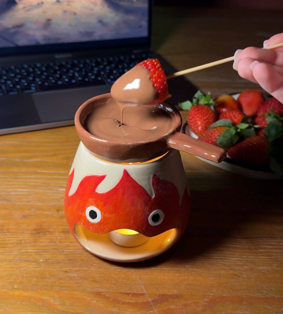 Подсвечник Кальцифер (круг+лепка) 13+ фото 1